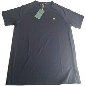 Myprotein T-Shirt Short Sleeve Tee Men Medium Blue Crewneck Stretch NEW